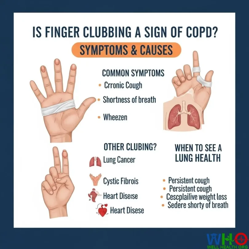 Can finger clubbing be a sign of COPD