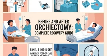 Before and after an orchiectomy