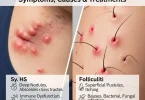 Hidradenitis suppurativa (HS) vs folliculitis