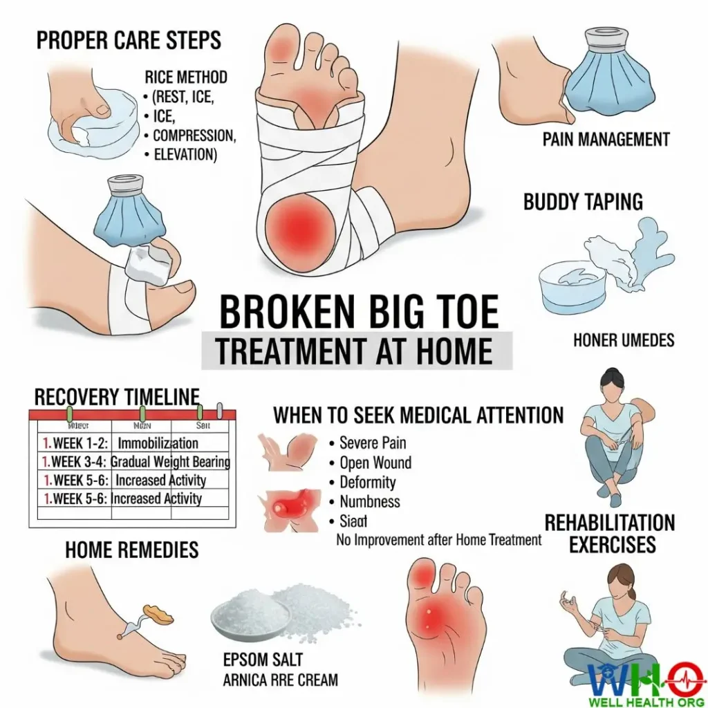 Broken Big Toe Treatment at Home