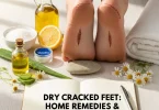 dry cracked feet with cuts home remedy