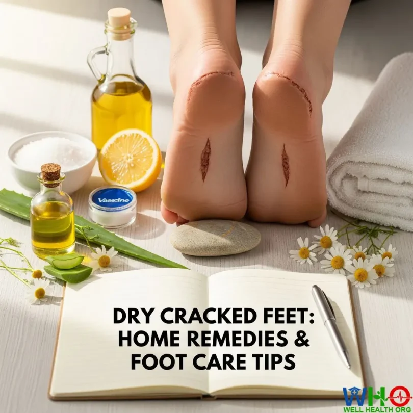 dry cracked feet with cuts home remedy