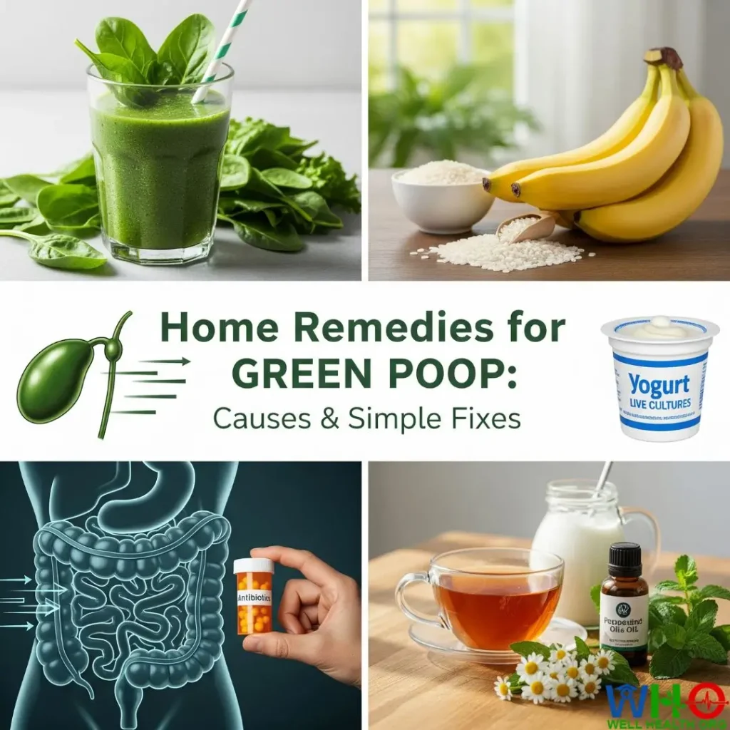 home remedies for green poop