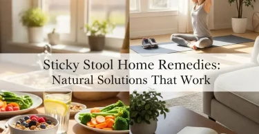 sticky stool home remedies