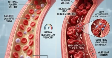 blood viscosity and clot risk