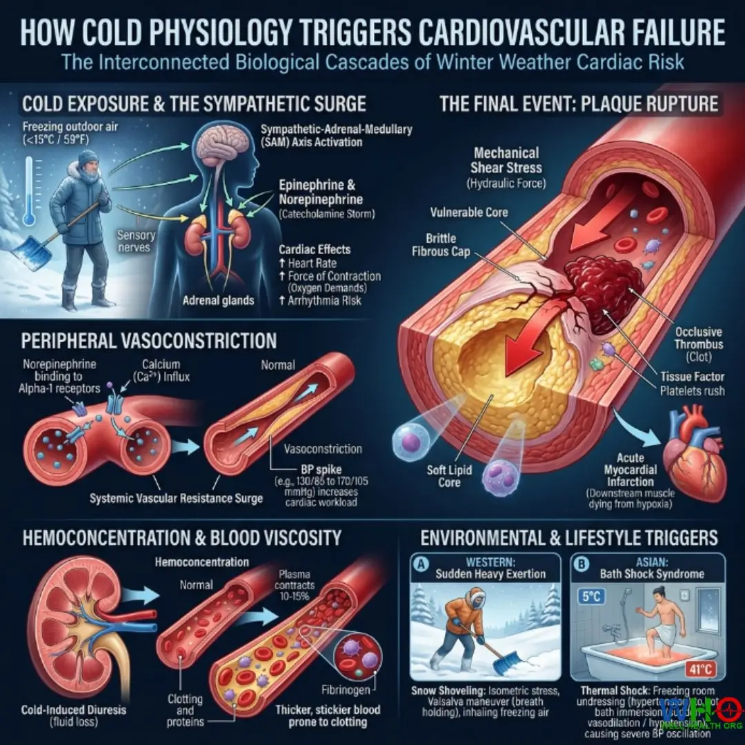 Winter Heart Attacks: Why Cold Weather Triggers Sudden Cardiac Arrest & Vasoconstriction 3 winter heart attacks 2