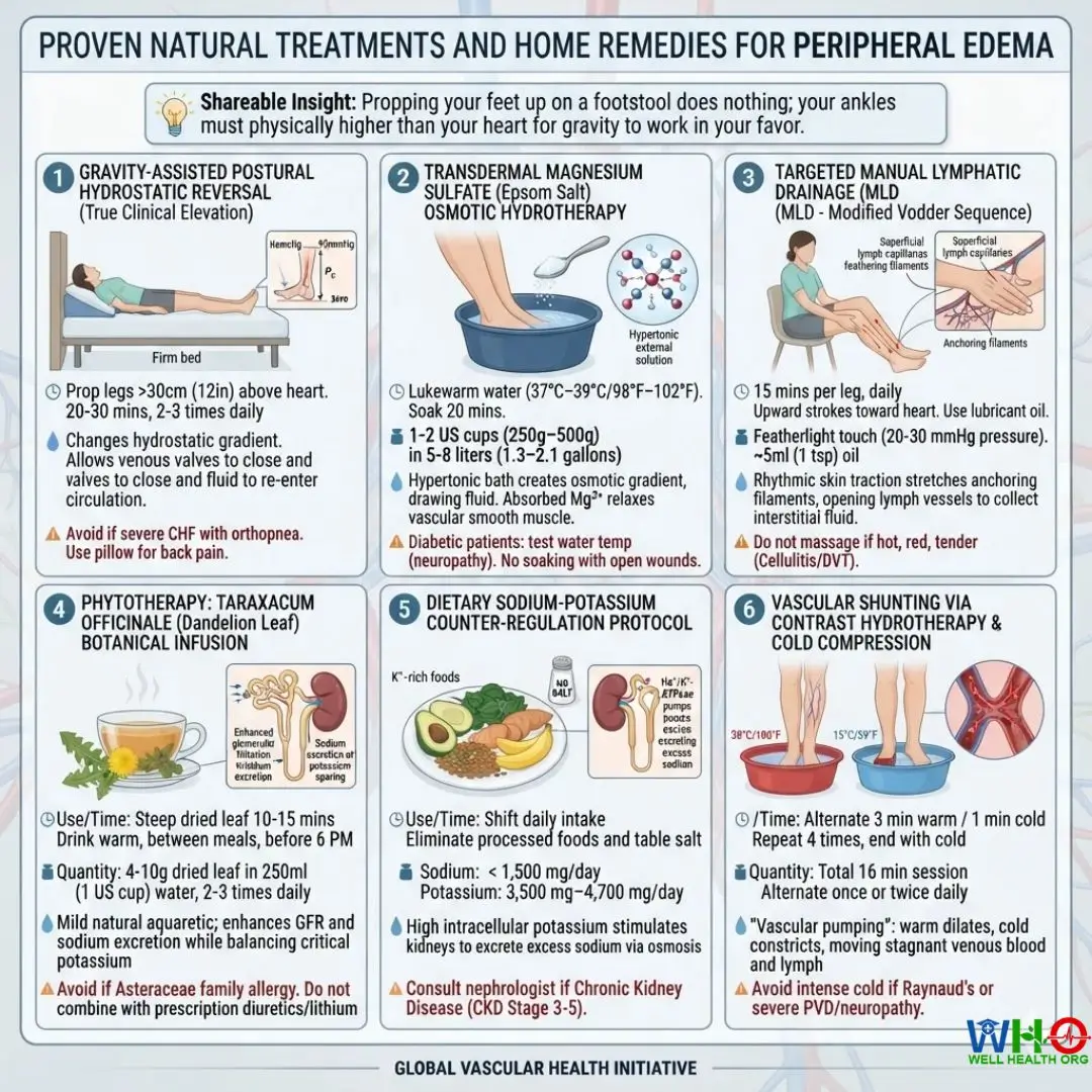 Natural Treatment for Swollen Ankles and Feet (Edema): The 2026 Clinical Recovery Guide 8 natural treatment for swollen ankles and feet 1 3